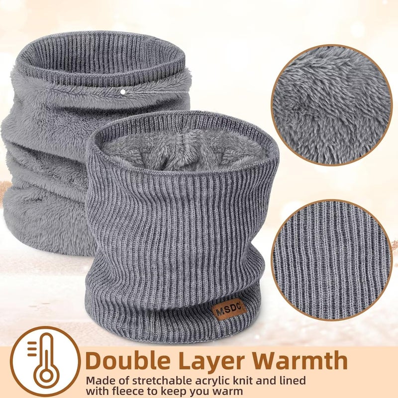 MSDC Winter Neck Gaiters for Men 3 Pack,Neck Warmer Men Women with Thermal Thick Warm Fleece Lined Cold Weather - Image 3